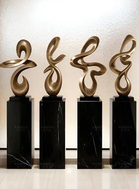 现代艺抽大象玄关摆件落地UXQ酒店大堂电视柜术雕客厅高档型装饰
