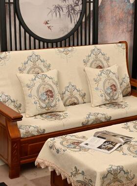 木头沙发LFZ靠垫座一体老式垫实木红木椅垫沙发坐带靠背加厚海绵