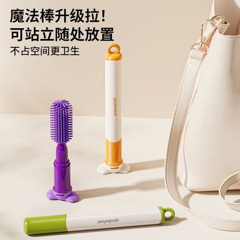 奶瓶刷八合一硅胶杯刷新生婴儿专用奶嘴吸管洗奶瓶刷子清洁刷套装