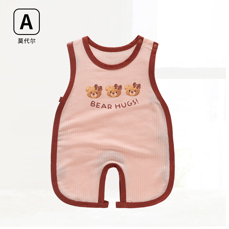 婴儿连体衣夏季薄款琵琶对开爬服婴幼儿宝宝哈衣童装