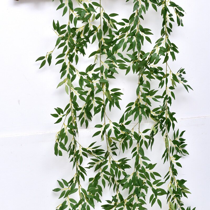 仿真柳叶尤加利藤条 假植物叶子藤蔓缠绕花藤 背景墙装饰婚庆挂藤