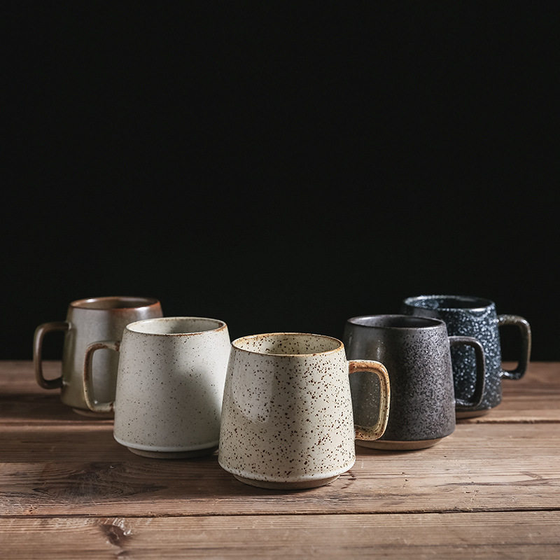 日式粗陶水杯商用咖啡杯