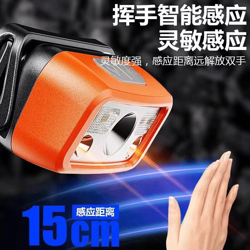 LED感应头灯红光驱蚊夜钓