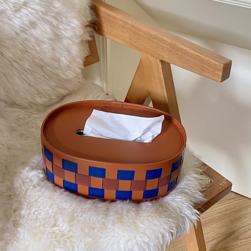 中古纸巾盒抽纸盒客厅皮质托盘