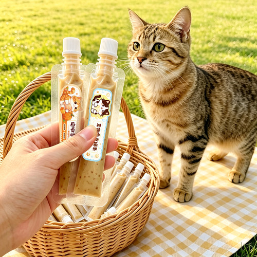 宠物猫条吸嘴袋猫粮肉泥液体包装自立袋猫咪湿粮流质食品分装袋