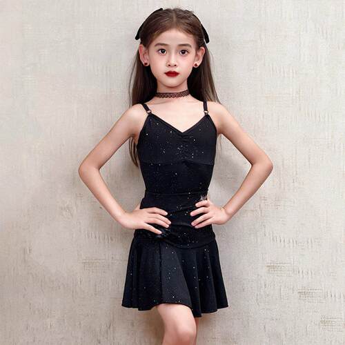 儿童专业拉丁舞服2025新款舞蹈练功服日常练习套装女高级演出夏季