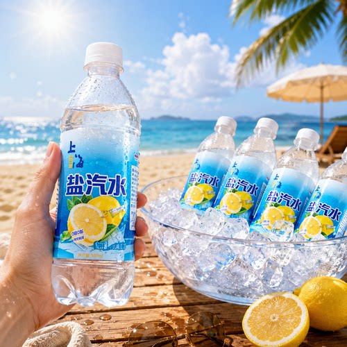老上海风味盐汽水柠檬味多件整箱24瓶夏季防暑降温正品官方旗舰店
