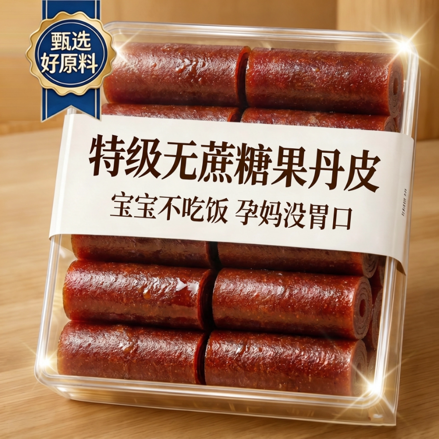 果丹皮山楂零食卷无糖精无添加糖人专用片球六物丸非中药材老式