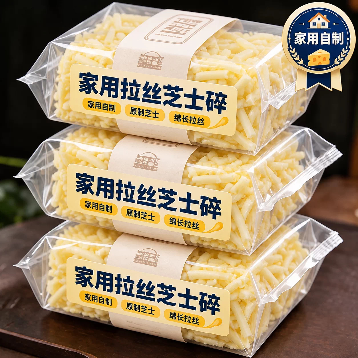 芝士碎马苏里拉官方旗舰店拉丝家用儿童真原料奶酪商用自制披萨用