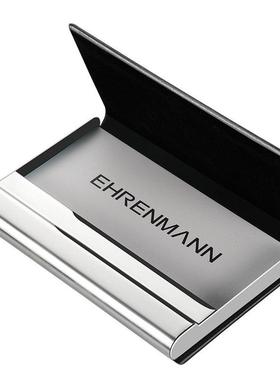 德国EHRENMANN商务高档名片夹 男士女士真皮名片盒 超薄牛皮卡盒