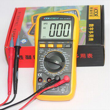 深圳胜利新款VC9801A+高精度数字万用表/高亮背光