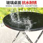 莫家户外桌子单桌阳台桌角几庭院花园小茶几摆摊折叠桌钢化玻璃桌