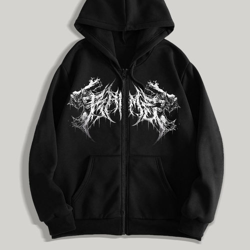 美式复古大码情侣拉链卫衣男 American retro plus zipper hoodie