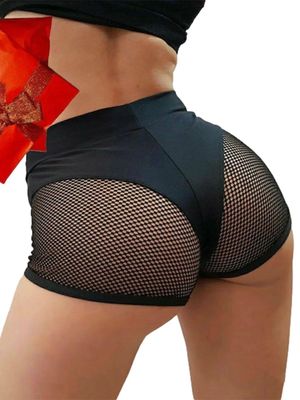 Breathable mesh tight yoga pants for women透气网纱收腹瑜伽裤