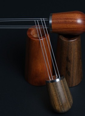 意式咖啡布粉针WDT粉针搅粉针打散咖啡粉结块结块针式布粉器实木