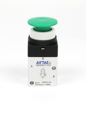 亚德客 蘑菇头按钮型机械阀 CM3PM-05/M5/06/08-R/G/B/Y AirTAC