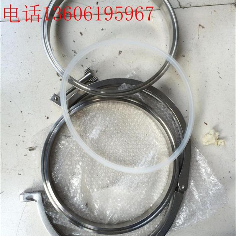 304不锈钢管精铸卡箍+卫生级卡盘+硅胶垫片/套 57 63 76 89 102
