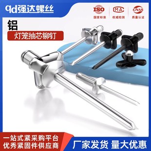 灯笼抽芯铆钉大帽沿灯笼铆钉三爪黑色铝奔驰门板汽车专用柳钉拉钉