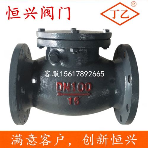 H44T-16旋启式止回阀短体 铸铁铜芯法兰止回阀DN40 50 65 80 100