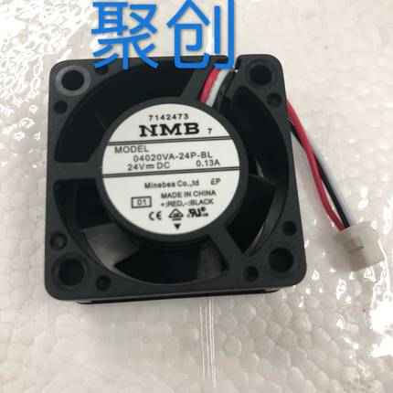 原装NMB 4CM 04020VA-24P-BL 24V 0.13A三线 安川驱动器专用风扇