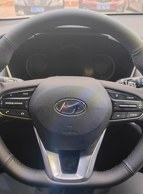 适用于19-23款北京现代胜达方向盘套真皮把套手缝专用全包款内饰