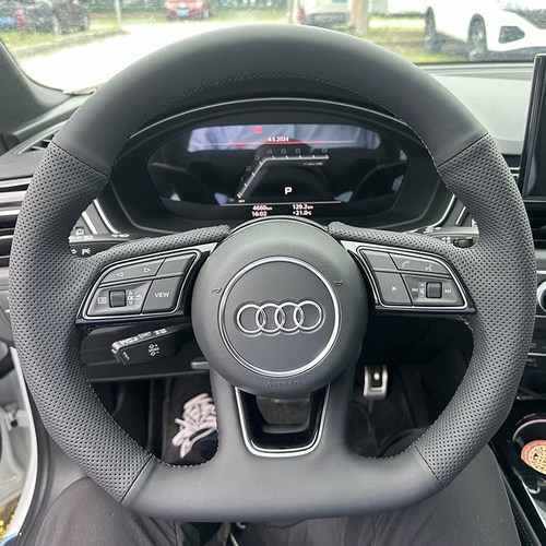 奥迪A4LA3Q2L真皮专用方向盘套