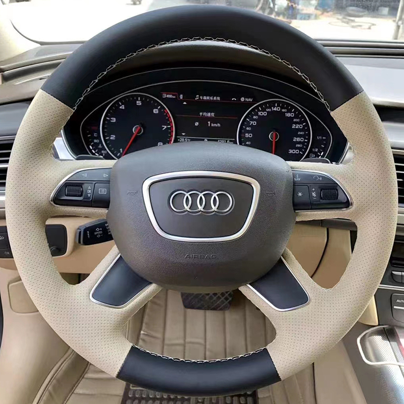 奥迪A6L/Q3/Q7/A8真皮方向盘套