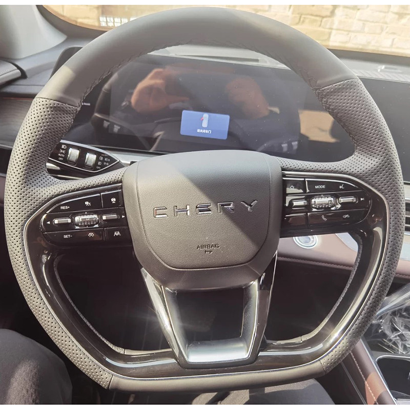 适用于22-24款奇瑞瑞虎8Pro方向盘套真皮把套手缝专用全包款内饰