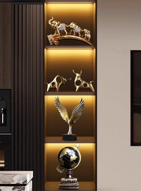 速发电视工酒柜装饰品摆件轻奢高档客厅摆设玄关柜艺品高端上气大