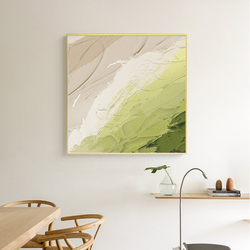 速发玄关肌餐卧饰画简约绿色油画理厅抽象沙发挂画走廊装室墙壁画