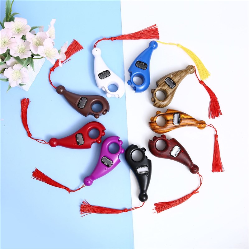 速发素色电子手显数指转珠计数器 珠数念拨动转珠记数器携带解压