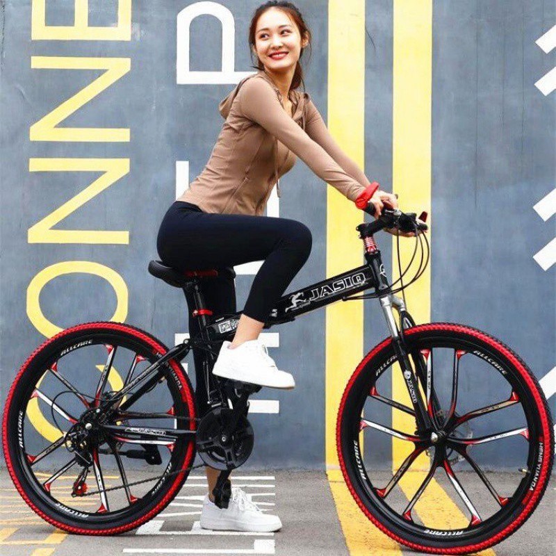 速发p速Y【超轻折叠自行车软双避震双碟刹】尾Y降山地车变速