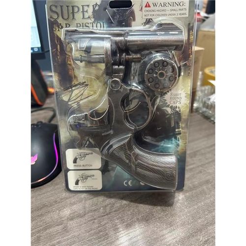 速发80后炮旧玩具火石枪全金属左轮砸响炮砸0枪皮套枪砸响枪怀儿