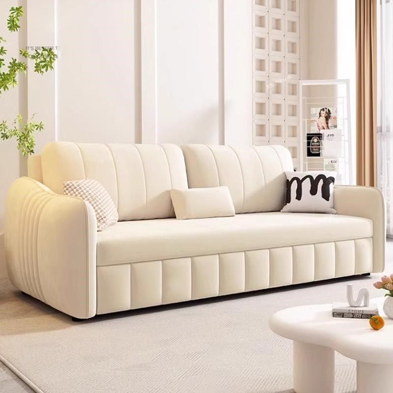 速发奶油体沙发床小户款型双人可折叠客厅一风两用猫爪皮布艺梳化,住宅家具,沙发床,淘宝优惠券,粉丝福利购,淘宝优惠卷