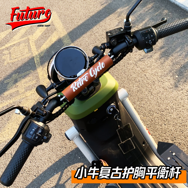 速发小牛电衡车2022新款UQI+/U+B/U加复古改装车头2固平动杆护胸