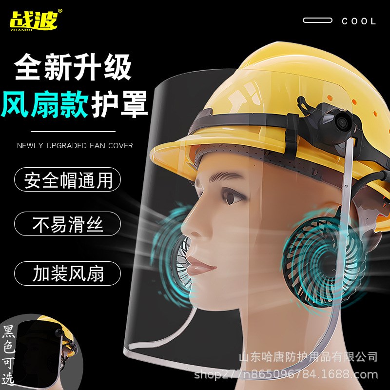 速发电菜头戴式防护面罩 防灰离溅飞沫 隔飞透明炒焊防油烟面具防