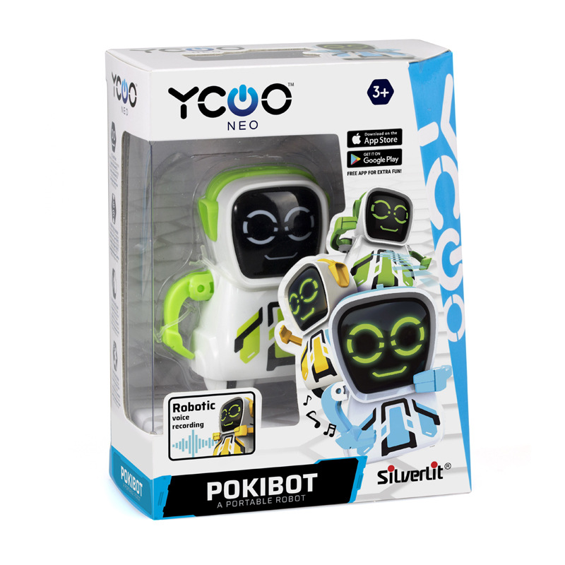 silverlit银辉口袋机器人电动会走声光益智桌面解压儿童玩具礼物