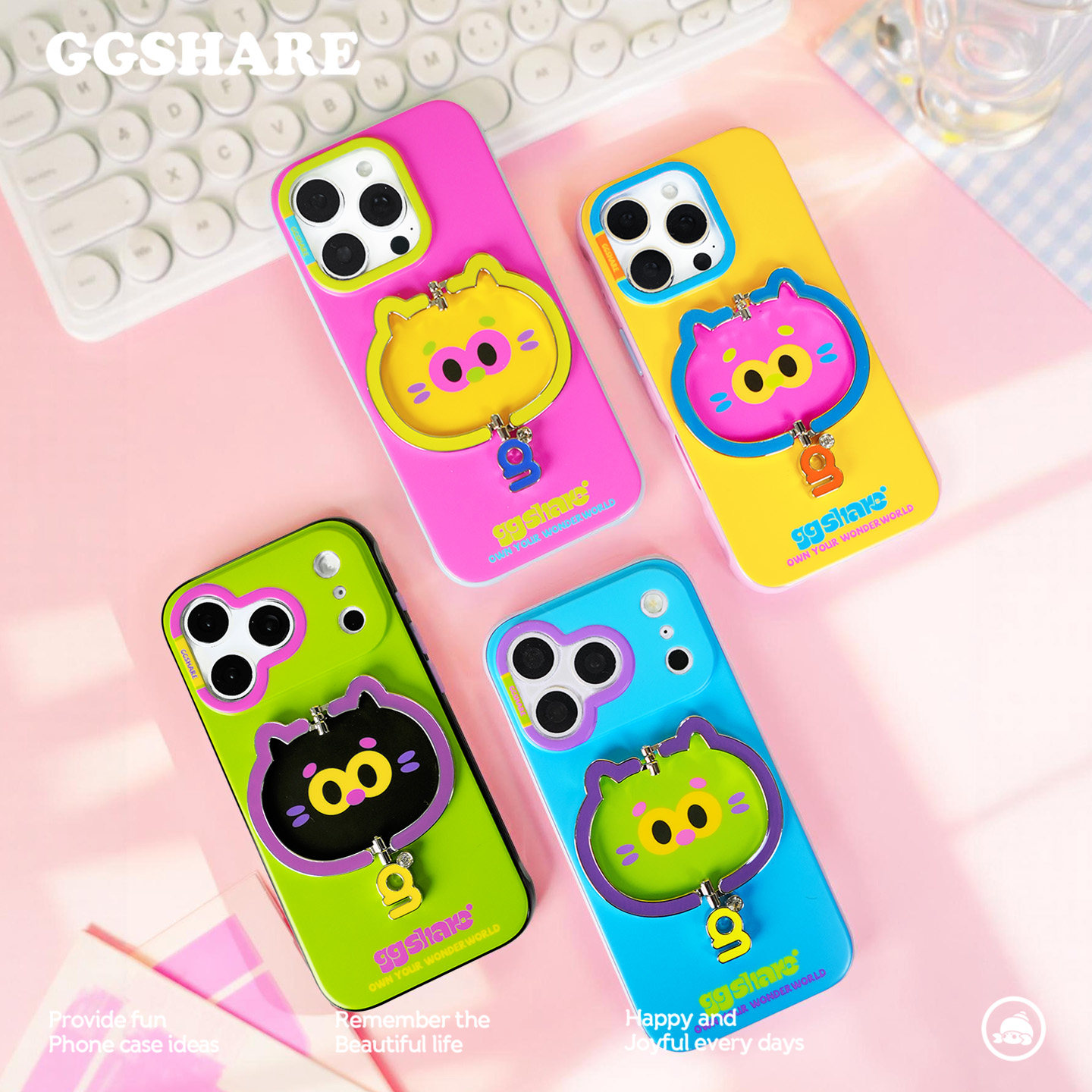 GGSHARE寄居蟹猫猫头适用苹果17手机壳防摔一体式 iPhone16promax保护套新款15手机套14原创超好看防丢手腕绳,3C数码配件,手机保护套/壳,淘宝优惠券,粉丝福利购,淘宝优惠卷