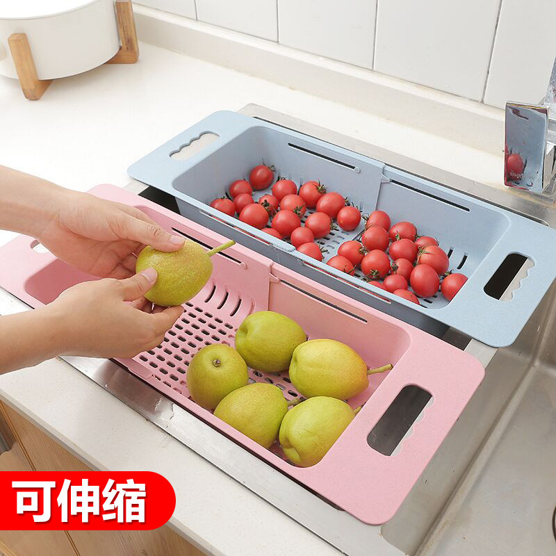 速发果缩水槽置物架塑料蔬水架厨房放碗筷架家用碗碟架沥菜水伸收