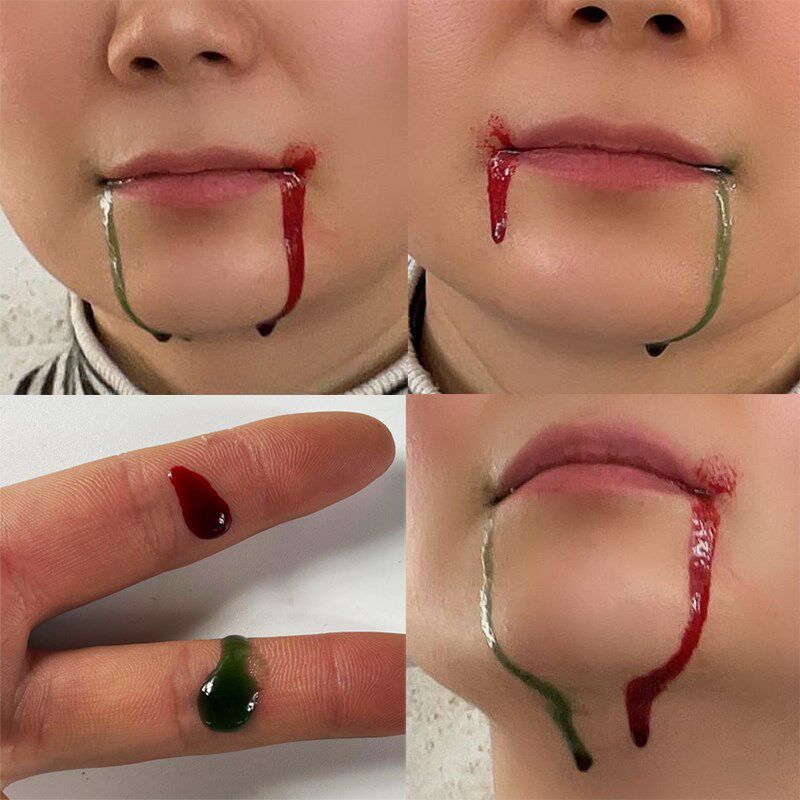 现货万圣节假血血浆假血可清洗绿色僵尸血丧P尸血液道具拍戏整蛊
