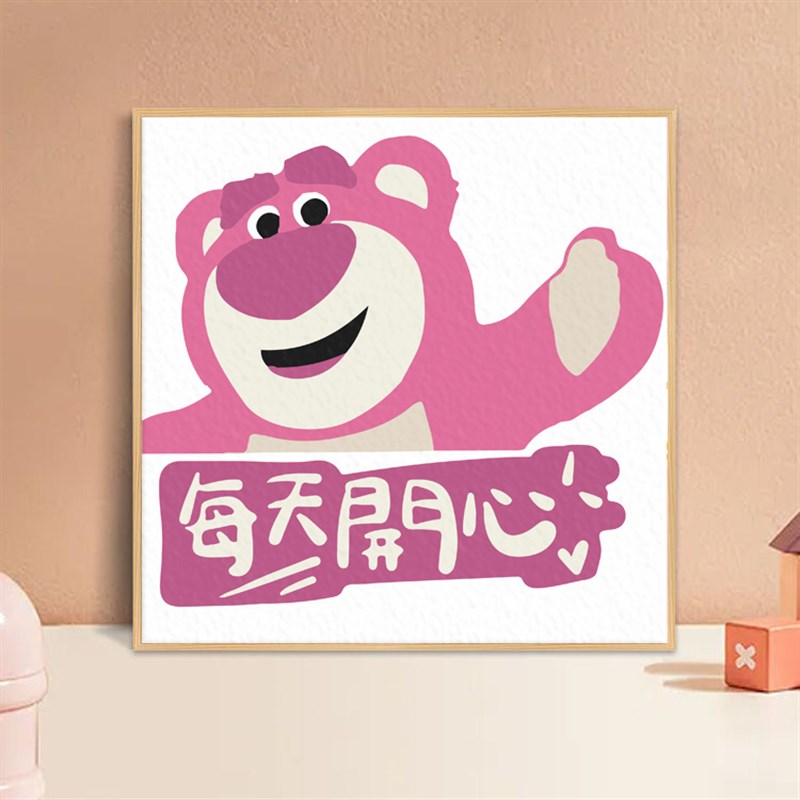 速发数字油画填色儿童手工绘可爱油彩画填充小尺寸解压装饰画图片