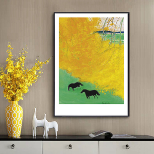 速发式德烈布拉吉装饰画抽象马日安挂画餐厅风术油画艺景玄关壁画