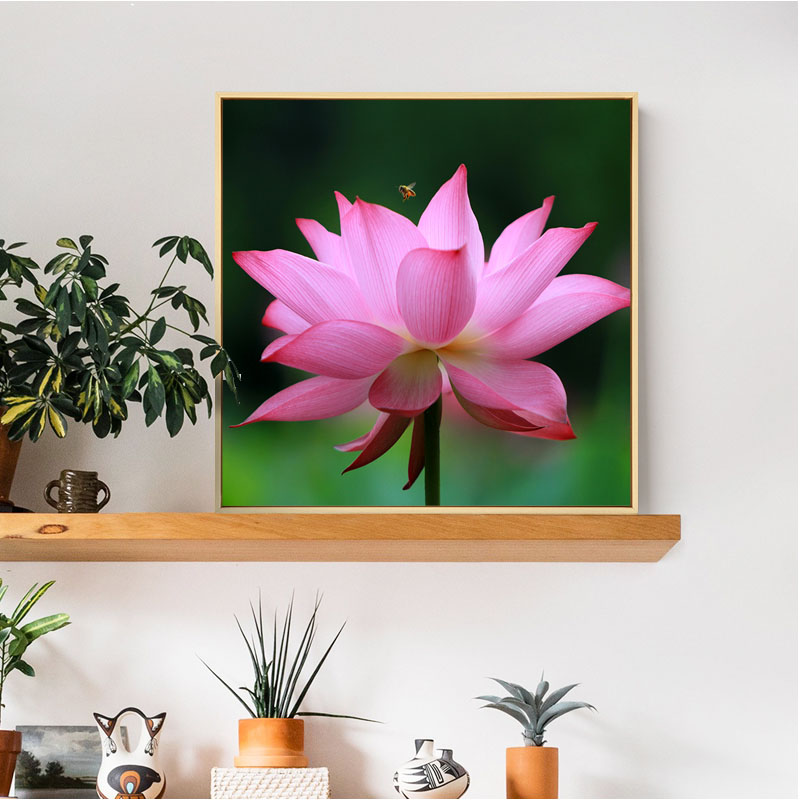 速发卧室装饰画楼梯间挂画走廊过道壁画简约荷茶莲花餐厅墙面画图片