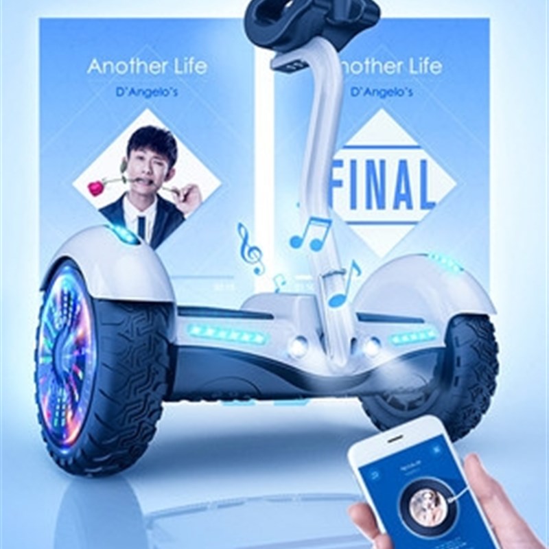 速发新款A8平衡行儿童两轮电动带扶杆平车思维智能成人小轮学生双