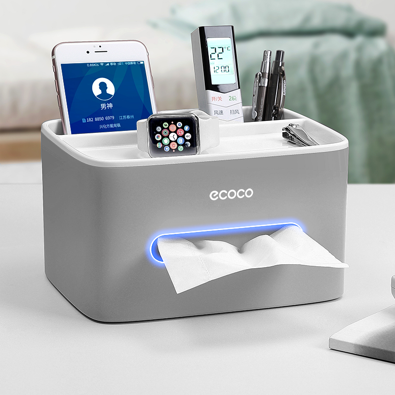 速发厅巾盒抽纸盒家客用纸餐厅茶几简约可爱收纳多功能创意