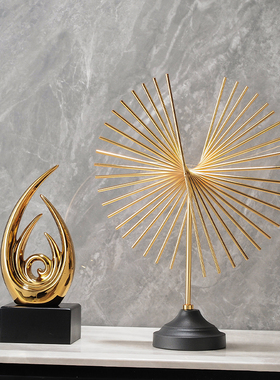 速发厅意好的抽象艺术摆件客寓酒柜样板房金属工艺装饰品轻奢高端