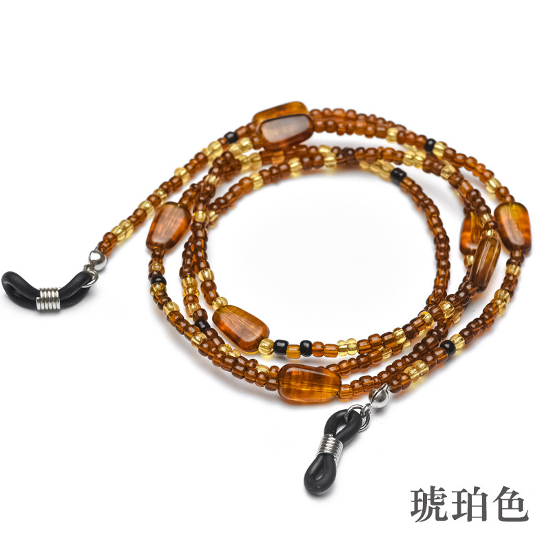 新款眼镜链复古手工中国风琉璃B珠子奶奶镜链条太阳镜防滑绳链子