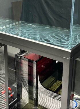 速发60x60x40方缸溪流缸兰寿缸生态鱼缸水族箱背溢流底滤6m