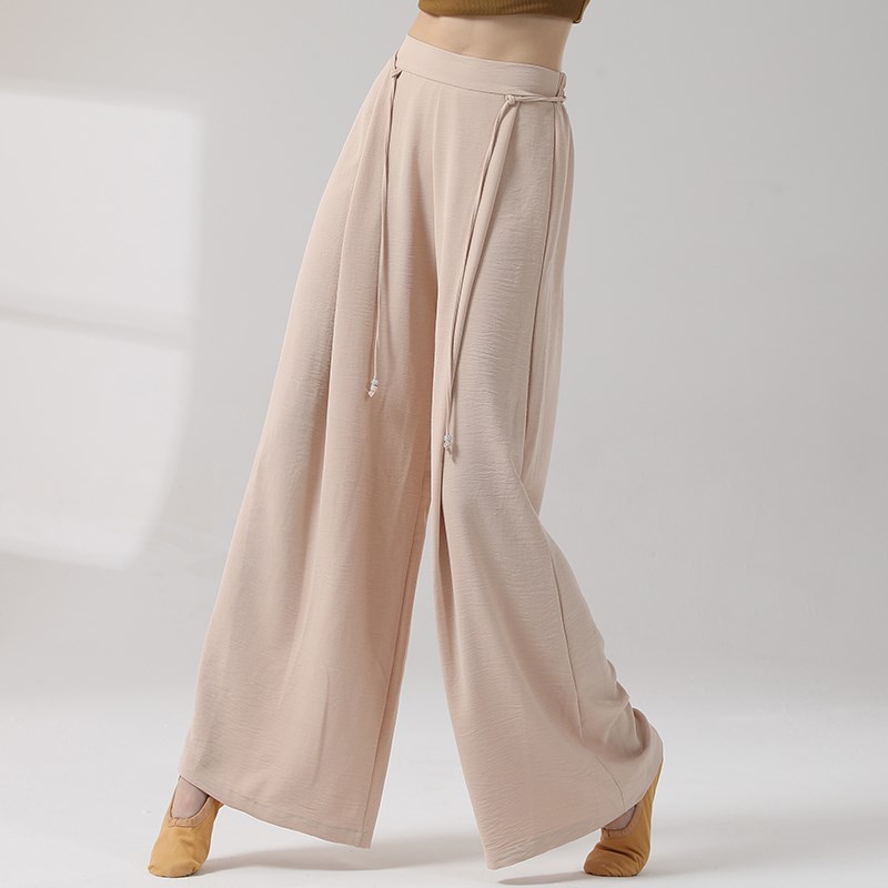 速发舞裤直筒阔腿肌理感山本风裤子古练舞服典装功裤高腰甩裤