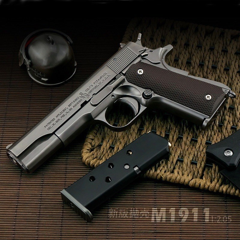 现货速发1:2.05全金属M111手枪玩具模型可抛壳拆卸拼装男孩玩具不